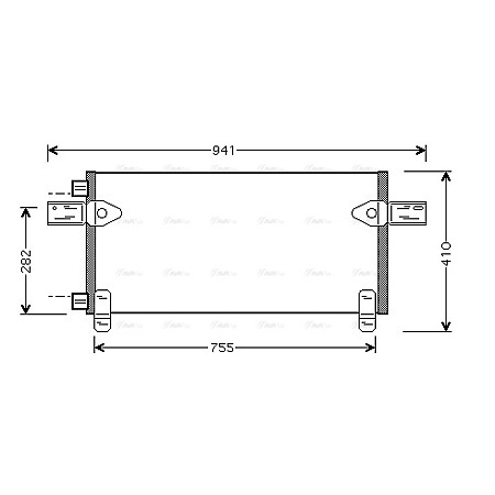 Condensator, climatizare Condensator A/C 750x351x16 MAN TGA TGL I TGM I TGS I TGX I 06.99- HIGHWAY 40031002HW