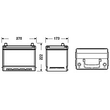 Acumulator Pornire Acumulator EXIDE 12V 70Ah/540A EXCELL L+ en 270x173x222 B9 pornire EXIDE EB705
