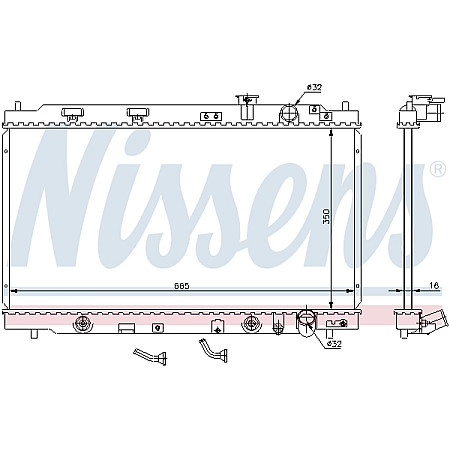 Radiator, racire motor Radiator motor  HONDA INTEGRA 1.8 NISSENS NIS 640941