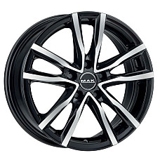 Janta aliaj PKW Verificati kit-ul de montare al jantei 65x16 5x1143 CH 76 ET: 40 Janta aluminiu  MERCEDES A V177 A W168 A W169 A W176 A W177 01.70- MAK Milano Oglinda neagra MAK F6560MIBM40FF