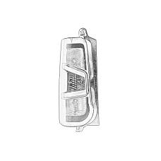 Stop spate Rear lamp L version with rear door with bulbs  CITROEN BERLINGO III OPEL COMBO E PEUGEOT PARTNER III RIFTER 03.18- OE PEUGEOT 9819235880