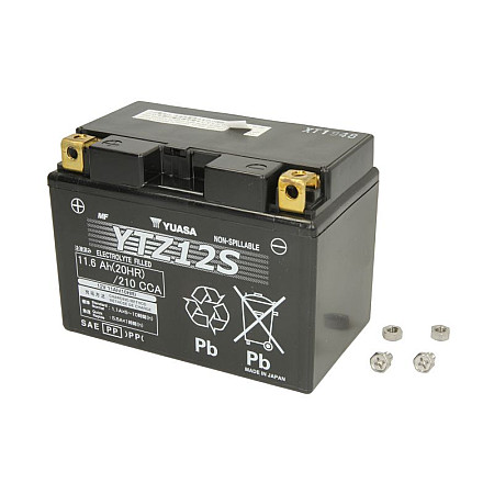 Acumulator Pornire Yuasa Acumulator 12V 11Ah 210A dimensiunea socul de curent 150x87x110 cantitate de electrolit / pol + / L de aerisire YUASA YTZ12S YUASA