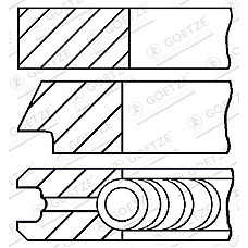 Set segmenti piston 834 +040 15 2 15 EN piston ALFA ROMEO 159 BRERA GIULIETTA SPIDER 2.0D 06.06- ALFA ROMEO CHEVROLET FIAT LANCIA OPEL SAAB SUZUKI GOETZE 08-436506-00