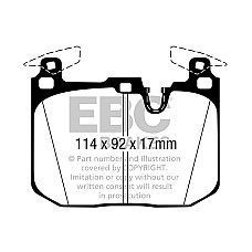 Set placute frana,frana disc Brake pads - tuning Yellow Stuff road approval BMW 2 F22 F87 3 F30 F80 4 F32 F82 4 F33 F83 3.0 03.14- EBC POLSKA DP42360R