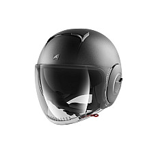 Cati de protecie deschise Casca Casca cu jet SHARK NANO BLANK MAT culoare matt/negru marime S SHARK HE2805E-A06-S