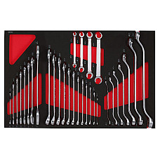 Unelte (inserturi) pentru carucioare Introduceti tava cu instrumente pentru carucior cheie deschisa 31 szt. dimensiune cartus: 570x370 mm SONIC 603101