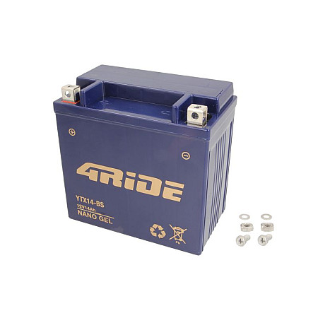 Acumulator Pornire Baterie Gel Starting 4 RIDE 12V 14Ah 205A L+ Fara intretinere 150x86x145mm Pornit YTX14 BS fits APRILIA ETV ETX NA RSV SL SMV SR SRV BENELLI ADIVA BMW C K 25 1600 1972 2021 4RIDE