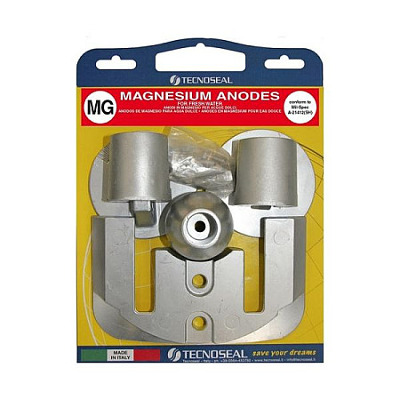 Kit anodic Anode set magnesium intended use: drinking water MERCRUISER/MERCURY Bravo III 2004-up TECNOSEAL TENKITBRAVOIII-04-MG