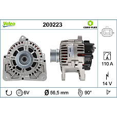 Alternator 14V 110A RENAULT CLIO III KANGOO BE BOP KANGOO EXPRESS KANGOO II MEGANE II SCENIC II TWINGO II WIND 1.4-1.6LPG 11.02- VALEO VAL200223