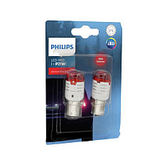 Bec incandescent EN P21W light bulb 2buc P21 red 12V 175W BA15S Ultinon Pro3000 SI rosu PHILIPS PHI 11498U30RB2