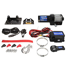 Troliu ATV ATV and quad winches BST 3000lbs towed weight 1361kg 29HP voltage 12V reduction 153:1 rope type steel 14m brake type automatic HUSAR WINCH BST3000LBS