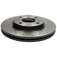 Disc frana Brake disc BREMBO Xtra 1pcs Drilled front  L/R outer diameter 258 mm thickness 23 mm FORD FIESTA VI KA+ III 1.0-1.6D 06.08- BREMBO 09.A968.2X