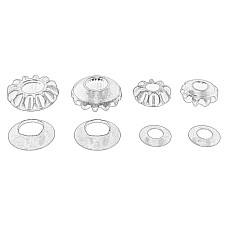 Diferential Differential assembly repair kit crowns + satellites + washers for transmissions C514 ALFA ROMEO MITO FIAT 500 500L BRAVO II DOBLO DOBLO CARGO DOBLO/MINIVAN 0.9-1.8 04.96- OE FIAT 73504041