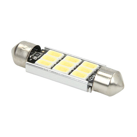 Bec incandescent LED light bulb LED 1pcs C5W 12V max. 32W light colour cool white max. 6000K socket type SV85 length: 41mm no road approval for vehicles with CAN-Bus M-TECH TULB816W-01B