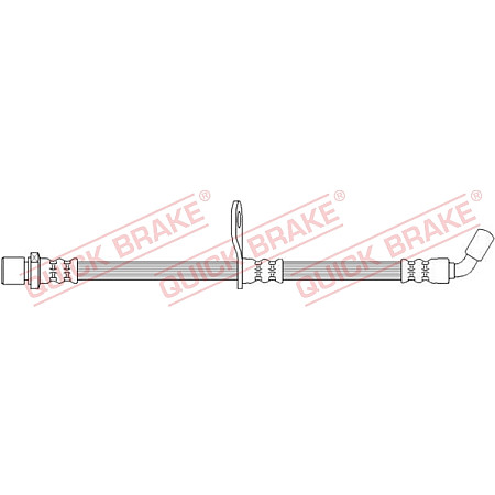Furtun frana Furtun/conducta de frana flexibil Spate Stanga lungime 478mm M10x1 SUBARU FORESTER 2.0/2.0D/2.5 01.08- QUICK BRAKE QB50.723