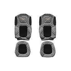 Husa scaun Huse pentru scaune Elegance gri material eco-piele / velours serie ELEGANCE FORD F-MAX F-CORE F-CORE FX24 GRAY