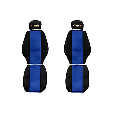 Husa scaun Huse pentru scaune Classic albastru material velours serie CLASSIC centura de siguranta a pasagerului asamblata in scaun centura de siguranta a soferului asamblata in scaun tetiera reglabila a p F-CORE F-CORE PS22 BLUE