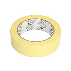 Materiale si benzi de mascare Masking tape protecting material: paper colour: yellow dimensions: 30mm/40m quantity per packaging: 5pcs temperature resistance: 80C NTS 400203P
