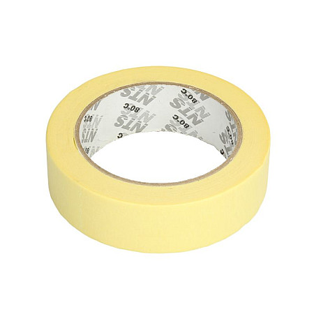 Materiale si benzi de mascare Masking tape protecting material: paper colour: yellow dimensions: 30mm/40m quantity per packaging: 5pcs temperature resistance: 80C NTS 400203P