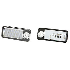 Elemente iluminare Licence plate lamp LED ligght colour: white set 12V with road approval  AUDI A6 C5 12.97-01.05 M-TECH CLP035