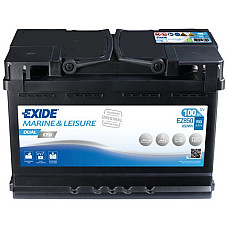 Baterie de alimentare Acumulator EXIDE 12V 100Ah/900A DUAL EFB MARINE/RV R+ standard 353x175x190 B13 aditional - auxiliar/efb/pornire/utilizare multipla EXIDE EZ850
