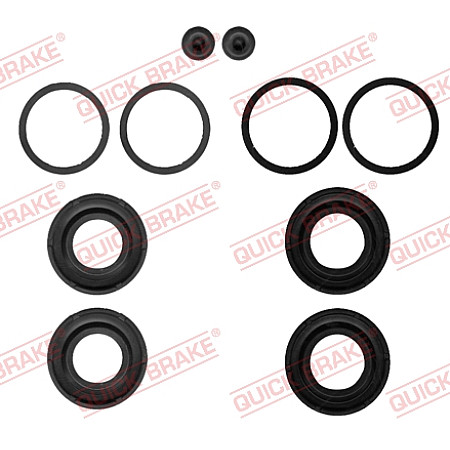 Kit reparare etrier Spate Dreapta/Stanga diametru piston: 28 VOLVO S60 I V70 II AUDI Q7 JAGUAR S-TYPE II XJ VW TOUAREG 2.5-6.0D 04.02-08.15 QUICK BRAKE QB114-0105
