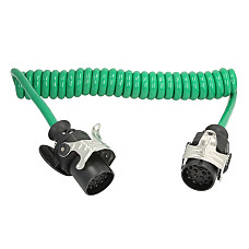 Cablu infasurat Sirma electrica spiralata lungime de lucru 35m EN with AN plugs numar pini: 15 numar cabluri: 12x15+3x25mm ADR TRUCKLIGHT EC-15-ADR-3.5M