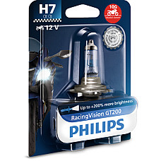 Bec, far faza lunga Light bulb blister pack 1pcs H7 12V 55W PX26D RacingVision GT200 moto PHILIPS PHI 12972RGTBW