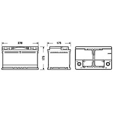 Acumulator Pornire Acumulator EXIDE 12V 65Ah/650A START&amp;STOP EFB R+ borna standard 278x175x175 B13 efb/pornire EXIDE EL652