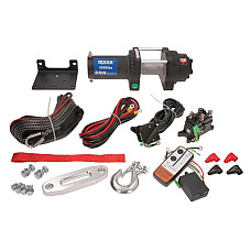 Troliu ATV ATV and quad winches BST S 3000lbs towed weight 1588kg 15HP voltage 12V reduction 191:1 rope type synthetic 12m brake type automatic HUSAR WINCH BSTS3500LBS-S