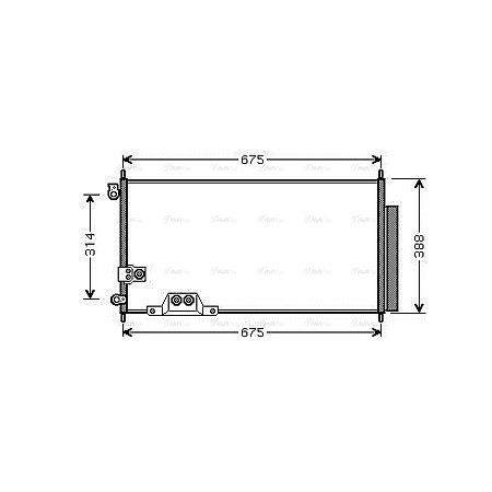 Condensator, climatizare A/C condenser with dryer HONDA ACCORD VII 2.2D 01.04-05.08 AVA COOLING HDA5239D AVA
