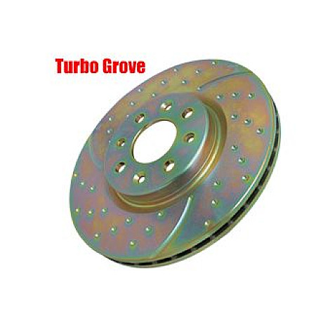 Disc frana Brake disc set 2 pcs. 2pcs Turbo Groove Ventilated Cut-Drilled front  L/R outer diameter 345 mm thickness 26/28 mm CHRYSLER 300C DODGE CHALLENGER CHARGER 3.0D-5.7 09.04- EBC POLSKA GD7241