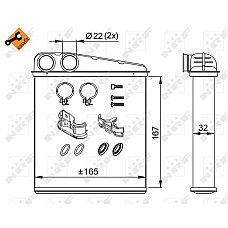 Radiator calorifer caldura NISSAN MICRA C+C III MICRA III NOTE NV200 / EVALIA RENAULT CLIO III CLIO III/HATCHBACK MODUS TWINGO II WIND 1.0-2.0 01.03- NRF NRF 58211