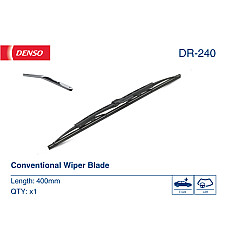 Lamela stergator Wiper blade swivel rear 1pcs 400mm DAIHATSU CUORE II FEROZA ROCKY WILDCAT/ROCKY ISUZU TROOPER I SUBARU LEONE LEONE III TOYOTA CAMRY DYNA DYNA 100 DYNA 150 DYNA 200 05.72- DENSO DR-240