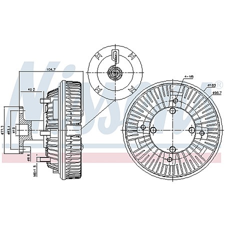 Cupla, ventilator radiator Fan clutch MAN EM G G90 L2000 M 2000 L M 2000 M M90 NM SL II D0226MF-D0836LFL05 10.79- NISSENS NIS 86226