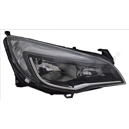 Far Lampa frontala Dreapta H7/H7/W21 electric cu motor culoare insert: negru/cromat OPEL ASTRA J ASTRA J GTC -06.15 TYC TYC 20-16975-05-2