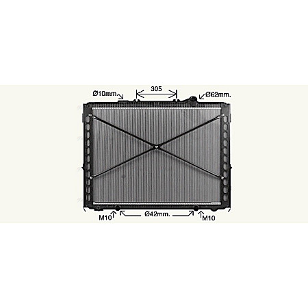 Radiator, racire motor Engine radiator with frame  DAF CF MX-11210-PX-7231 05.13- HIGHWAY 10011025HW