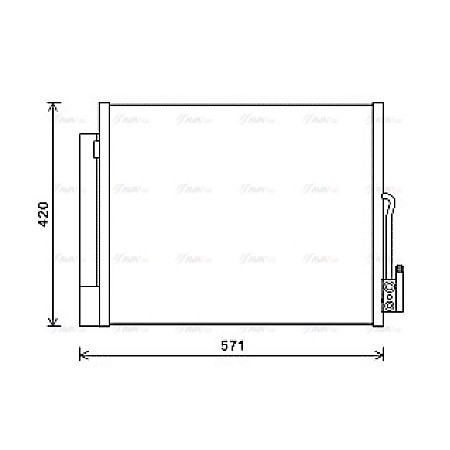 Condensator, climatizare A/C condenser with dryer OPEL MERIVA B 1.3D-1.7D 06.10-03.17 AVA COOLING OL5560D AVA