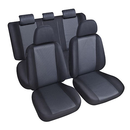 Husa scaun Seat covers size: TS neagra/grey front/rear CUSTO POL CUST 243450
