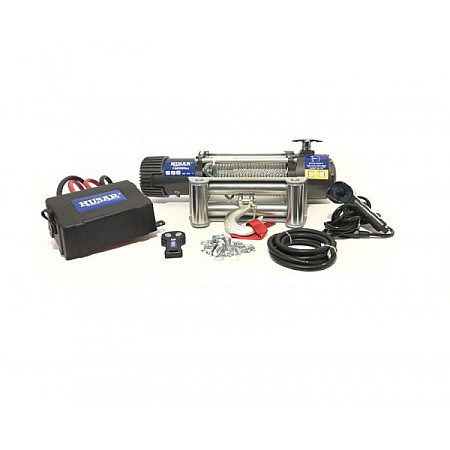 Troliu pentru vehicul off-road Off-road vehicle winch BST 10000 Lbs towed weight 4536kg 55HP voltage 12V  transmission 3-step planetary reduction 218:1 rope type: steel 28m brake type dynamic HUSAR WINCH BST10000LBS12V