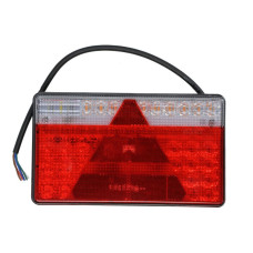 Stop spate Rear lamp R MULTI LED LED 24V with indicator with fog light reversing light with stop light parking light triangular reflector cable length: 05m flat ASPOCK A35-0202-007