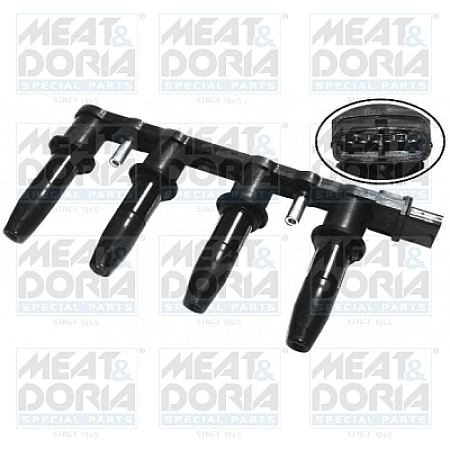 Bobina de inductie ALFA ROMEO 159 FIAT CROMA STILO OPEL ASTRA G ASTRA H ASTRA H GTC ASTRA J ASTRA J GTC CORSA D INSIGNIA A MERIVA A MOKKA / MOKKA X SIGNUM VECTRA C 1.6-1.8 02.98- MEAT &amp; DORIA MD10480