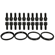 Trusa de montare a jantei de aliaj Fitting kit H 72x601 BLACK B M12x15x27 K19 1 kit / 4 wheels - B/N qty 20 MAK MAK 8000000231