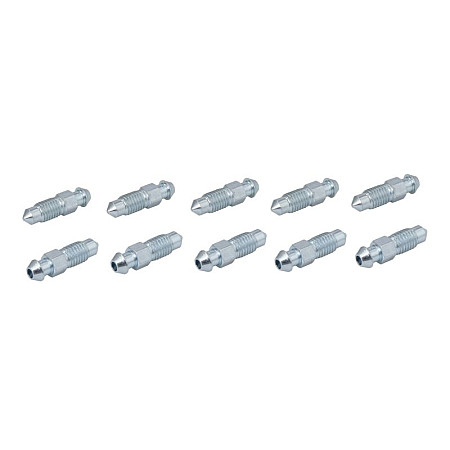 Surub aerisire, cilindru receptor frana Aerisitor frana M7x1mm 10 buc DS DS 3 MERCEDES CITAN MIXTO DOUBLE CABIN CITAN MPV CITAN/MINIVAN W415 VOLVO 440 CITROEN C1 C1 II DS3 JUMPY II 0.6-Electric 08.88- QUICK BRAKE QB0053X-10