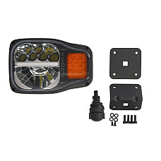 Far Headlamp L LED manual with indicator lights functions: High beam light Low beam light position lights indicator colour: orange WESEM EGV1.54062.01