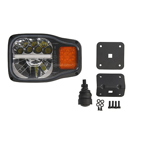 Far Headlamp L LED manual with indicator lights functions: High beam light Low beam light position lights indicator colour: orange WESEM EGV1.54062.01