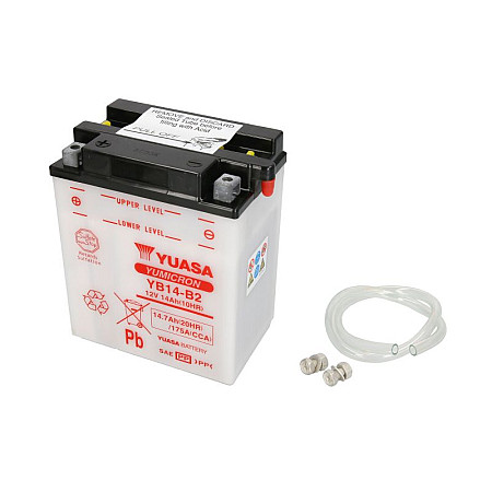 Acumulator Pornire yuasa Acumulator 12V 14Ah 190A dimensiunea socul de curent 136x91x168 cantitate de electrolit 0.9 poli YUASA YB14-B2 YUASA