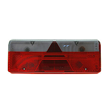 Stop spate Rear lamp R EUROPOINT III LED 24V triangular reflector side clearance connector: ASS2.1 7PIN ASPOCK A25-7400-504