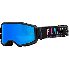 Ochelari de soare si protectie FLY RACING ZONE SE culoare negru albastru roz dimensiune OS burete straturi parbriz triplu oglinda afumat 37 51510