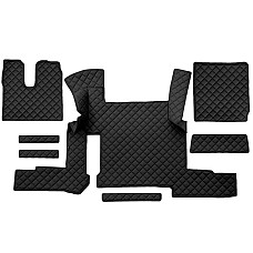 Covor compartiment picioare F-CORE doua sertare pe intregul etaj cantitate in set 7 szt. material - piele matlasata eko culoare - negru transmisie automata MAN TGX I TGX II 01.19- F-CORE F-CORE FL49 BLACK